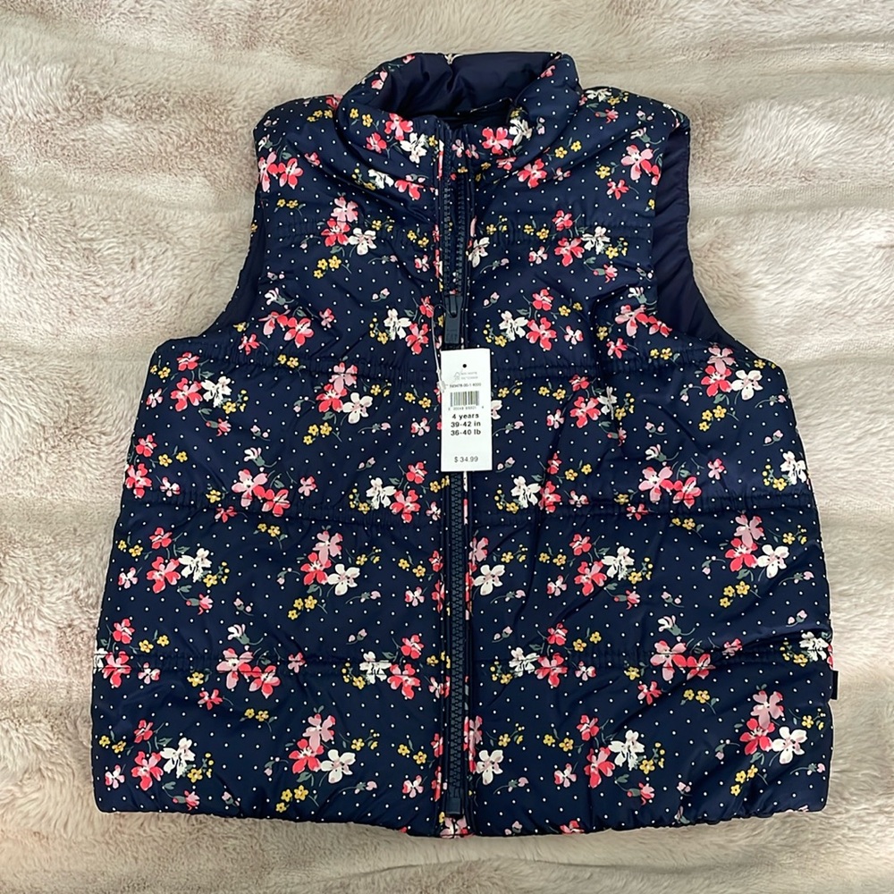 Gap Floral Vest Toddler Size 4
